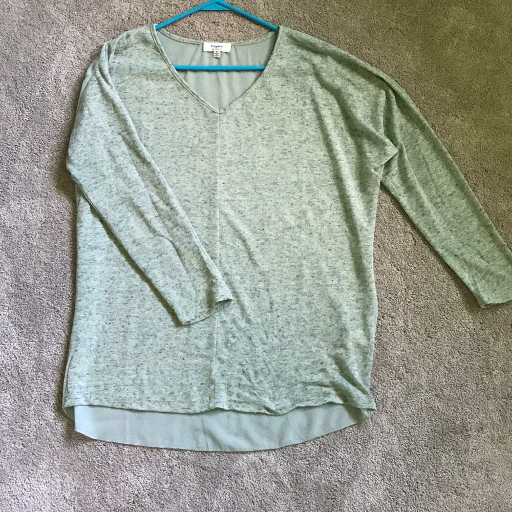 Long Sleeve Sheer Back Top